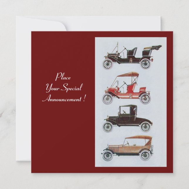 Anuncio RETRO CARS 2 , RESTAURACIÓN AUTOMÁTICA negro rojo (Anverso)