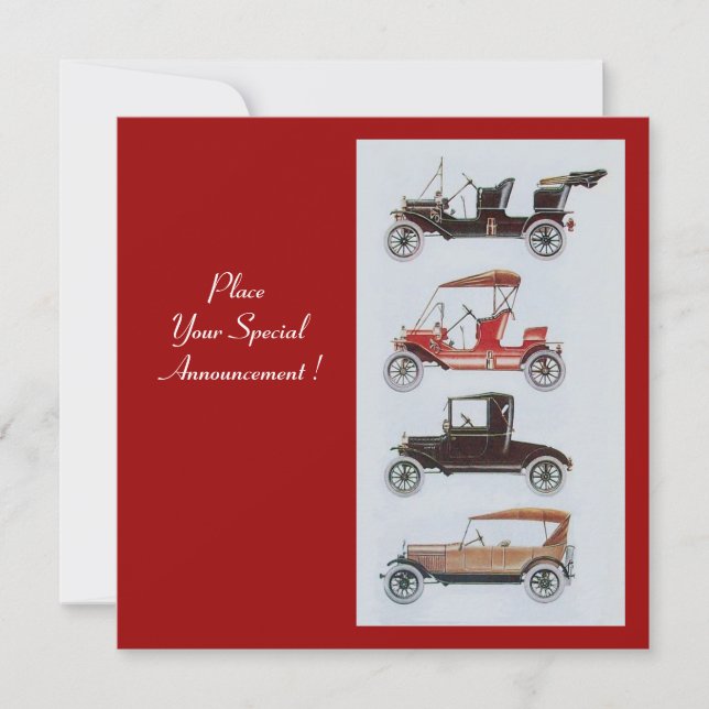 Anuncio RETRO CARS 2 , RESTAURACIÓN AUTOMÁTICA ,rojo blanc (Anverso)