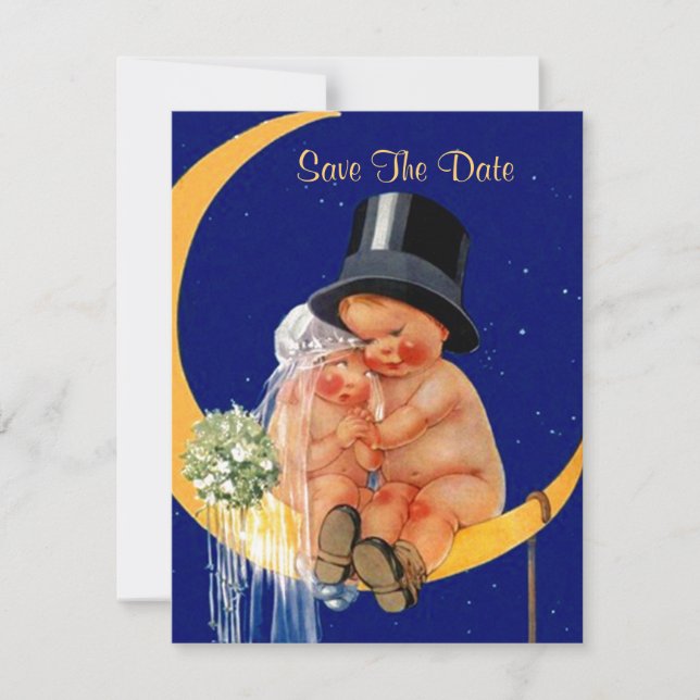 Anuncio retro de guardado de fecha FÁCIL de person (Anverso)