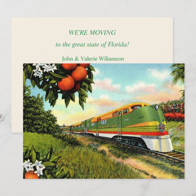 Anuncio Retro de Mudanza en Florida (Anverso / Reverso)