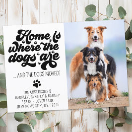 Anuncio Retro Moderno Hemos Mudado La Foto De Perro Person