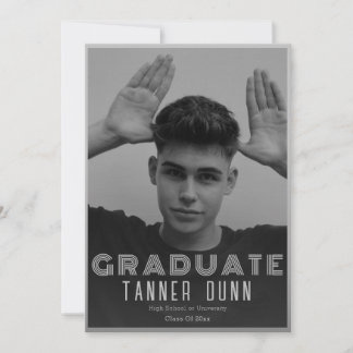 Anuncio Retro simple graduación de una foto