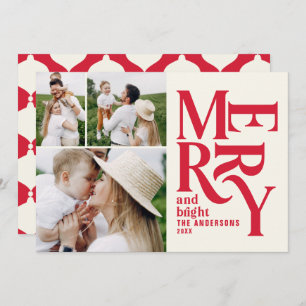 Anuncio Retro vintage moderno Navidad festividad roja