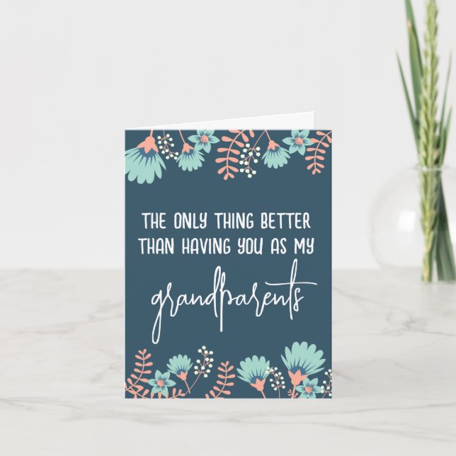 Anuncio Revelación de embarazo floral azul y salvaje a los (Anverso)