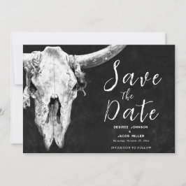 Anuncio Rodeo Black And White Bull Skull Ahorra La Fecha