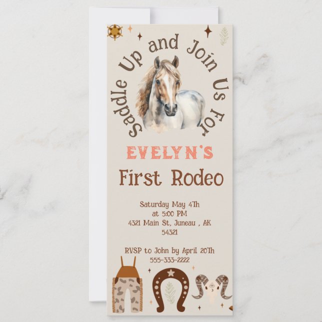 Anuncio  Rodeo Infantil Vaquero Occidental Rústico   (Anverso)