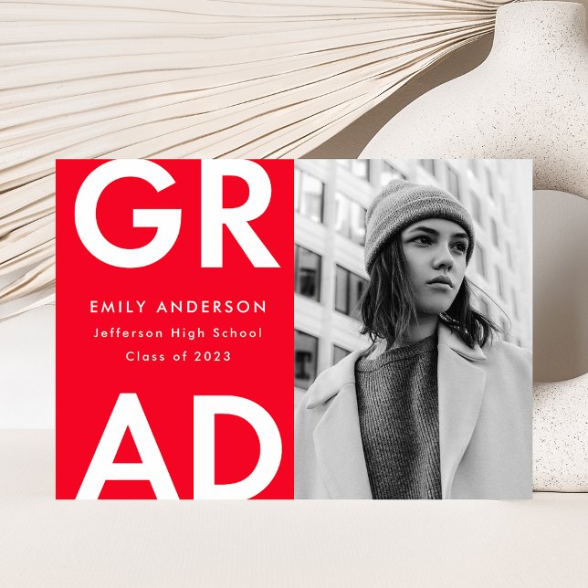 Anuncio Rojo | Graduación negrita de fotografía de grado (Subido por el creador)