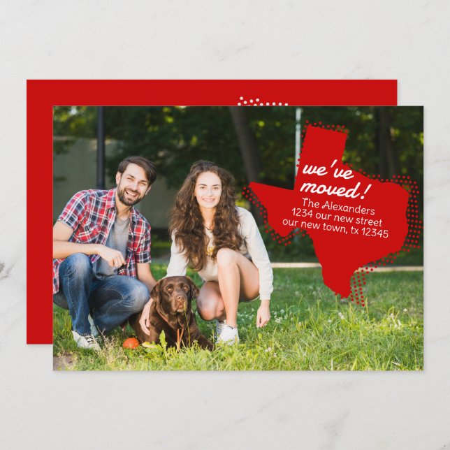 Anuncio Rojo que nos hemos mudado - Tejas montadas moviénd (Anverso / Reverso)