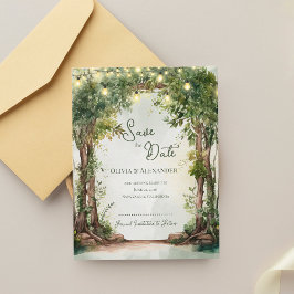 Anuncio Romantic Garden String Lights Save the Date