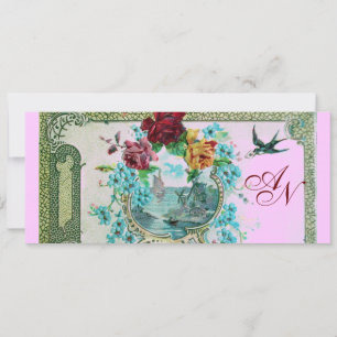 Anuncio ROMANTİCA 3 MONOGRAM ,color rosa azul