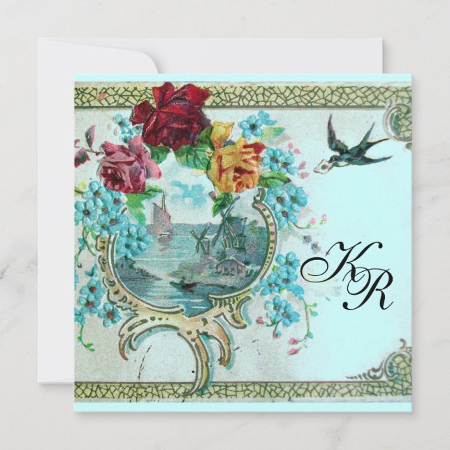 Anuncio ROMÁNTICA 3 MONOGRAM Rosa Azul Boda (Anverso)