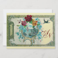 ROMANTİCA 3 Papel metálico de oro MONOGRAM