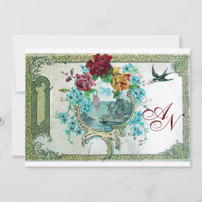 Anuncio ROMANTİCA 3 Papel metálico de oro MONOGRAM (Anverso)