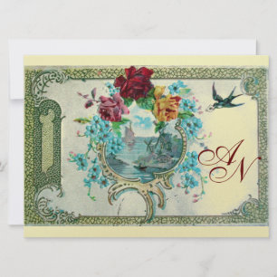 Anuncio ROMANTİCA 3 Papel metálico de oro MONOGRAM