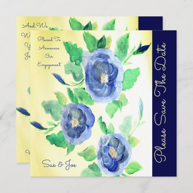 Anuncio Rosa azul Artsy (Anverso / Reverso)