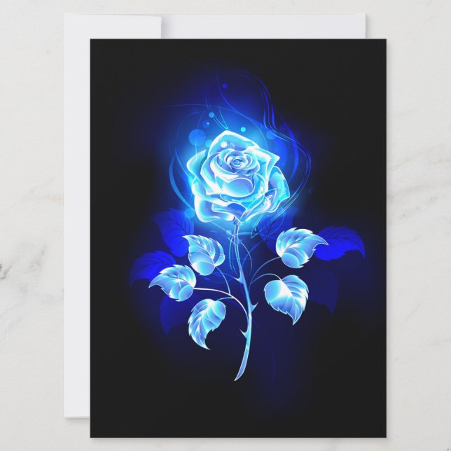 Anuncio Rosa azul en llamas (Anverso)
