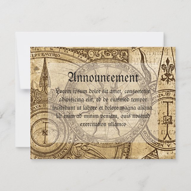 Anuncio Rosa de brújula antigua (Anverso)