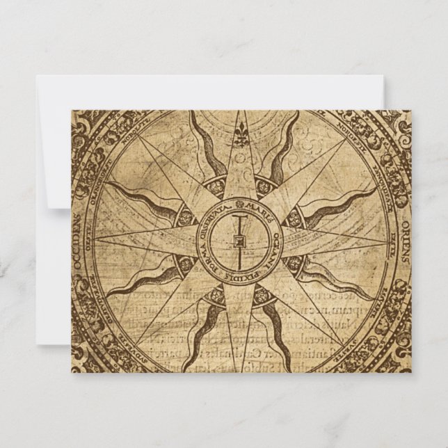 Anuncio Rosa de brújula antigua (Anverso)