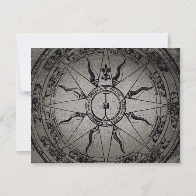 Anuncio Rosa de brújula antigua (Anverso)