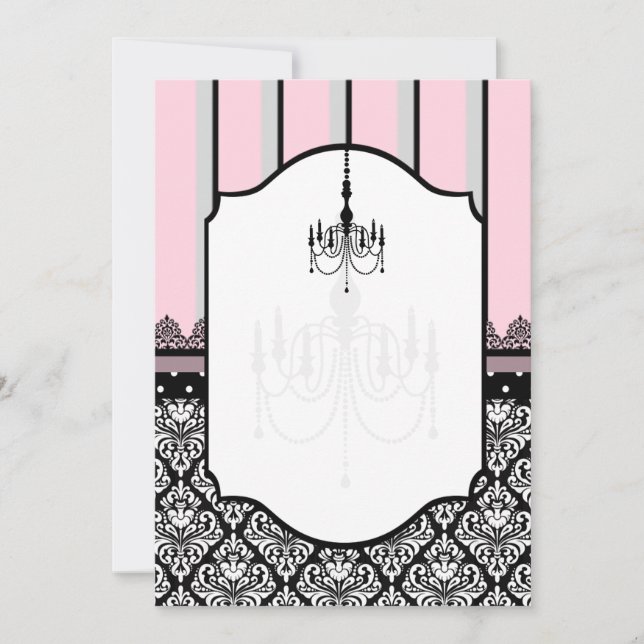 Anuncio Rosa, gris, negro, damasco, punto de polka, banda (Anverso)