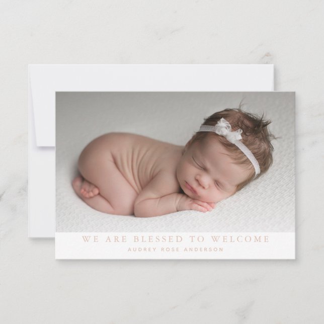 Anuncio Rosa Somos Benditos Collage de fotos Nacimiento Ni (Anverso)