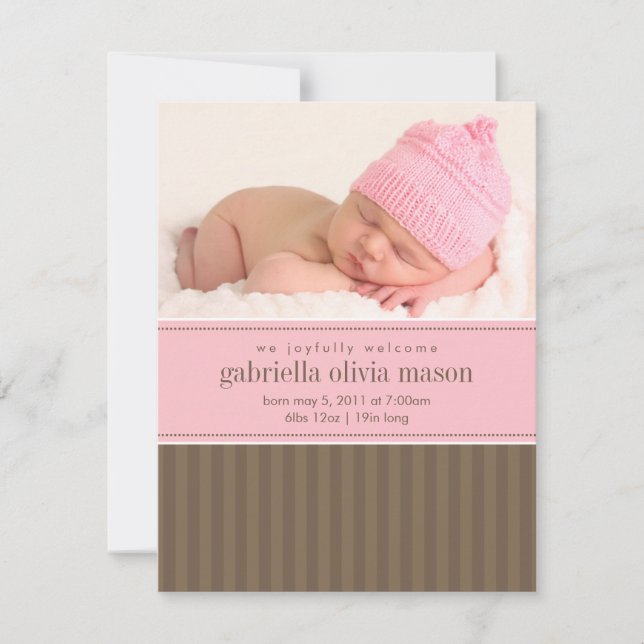 Anuncio Rosa y marrón | Rayas (Anverso)