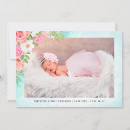 Anuncio Rosas acuarelas Foto de bebé con flores rosadas