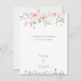 Anuncio Rosas de rubor 2 Bodas Personalizar de stacionería