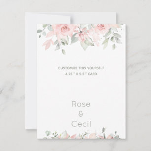 Anuncio Rosas de rubor 2 Bodas Personalizar de stacionería
