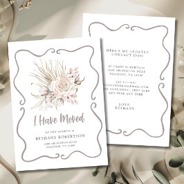 Anuncio Rosas rosadas de nuevo hogar en movimiento