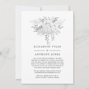 Anuncio Rosas vintage plateadas y blancas Lista de invitad