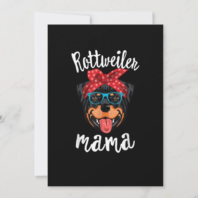Anuncio rottweiler mamá cachorro perro mamá amante regalo (Anverso)