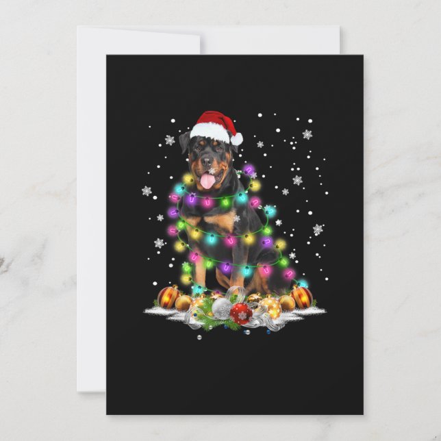 Anuncio Rottweiler Santa Christmas Tree Enfoca Navidad (Anverso)