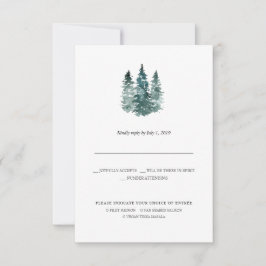 Anuncio RSVP de boda Minimalista rusa | Pines acuáticos