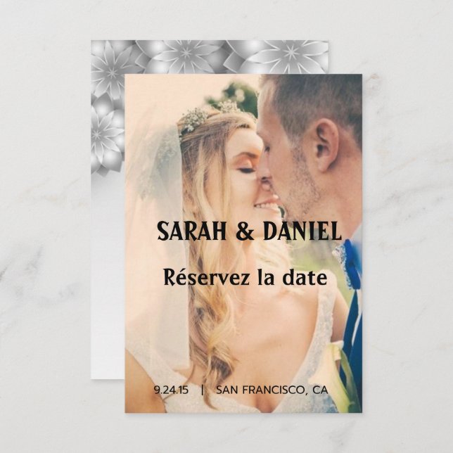 Anuncio Ruban de charme sauver les cartes de date save (Anverso / Reverso)