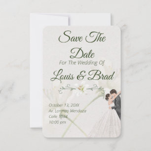 Anuncio Rustic Forest Greenery Floral Wedding Save the Dat