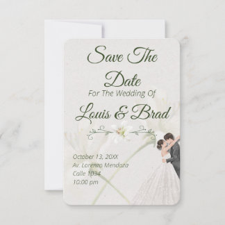 Anuncio Rustic Forest Greenery Floral Wedding Save the Dat