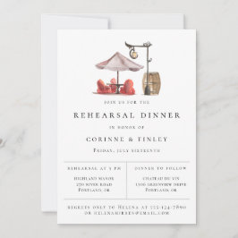 Anuncio Rústico color de agua al aire libre Ensayo de cena