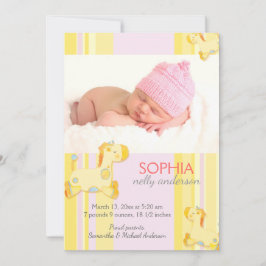 Anuncio Safari Giraffe bebé foto nacimiento