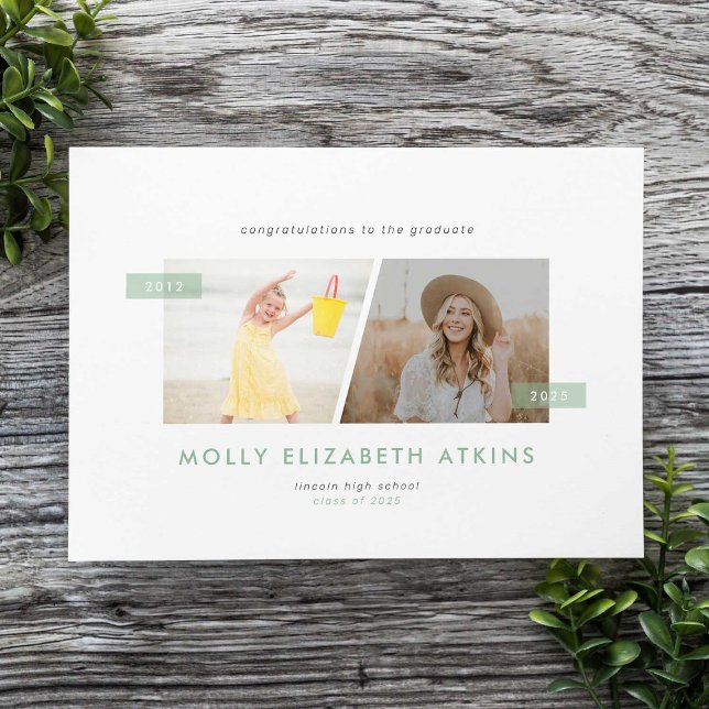 Anuncio Sage Entonces y Ahora Dos Fotos Graduación (Subido por el creador)