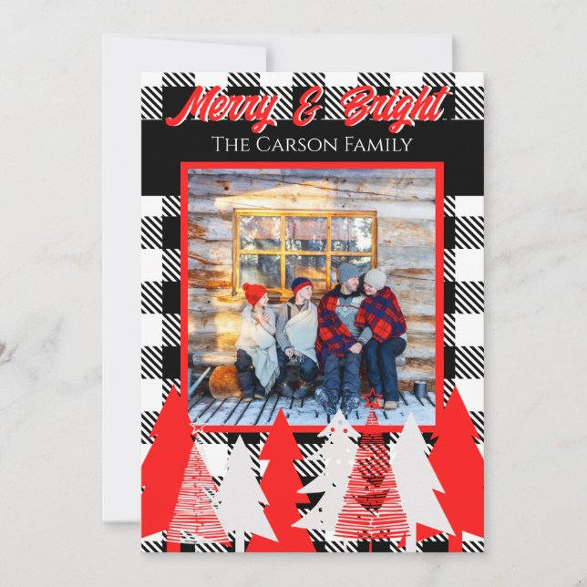 Anuncio Saludo de personalizables Navidades merry y brilla (Anverso)
