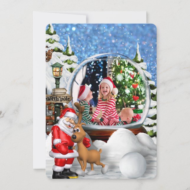 Anuncio Saludos de feriado al Globo de Nieve del Polo Nort (Anverso)