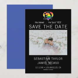 Anuncio Salva La Fecha Gay Dijo Sí Foto Personalizada