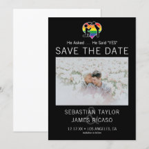 Salva La Fecha Gay Dijo Sí Foto Personalizada