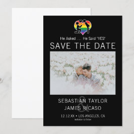 Anuncio Salva La Fecha Gay Dijo Sí Foto Personalizada
