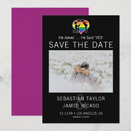 Anuncio Salva La Fecha Gay Dijo Sí Foto Personalizada