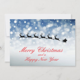 Anuncio Santa and Reindeer fly through snow - Personalize