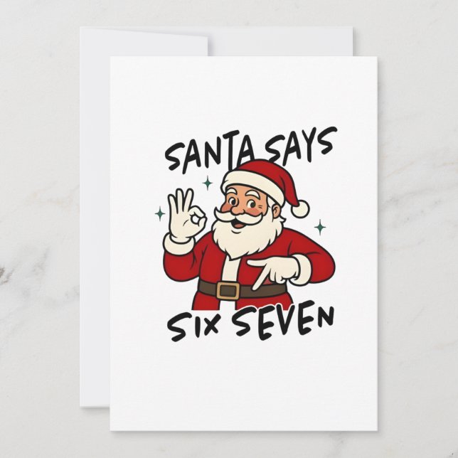 Anuncio Santa Dice Seis Siete 6 7 Divertido Brainrot Navid (Anverso)
