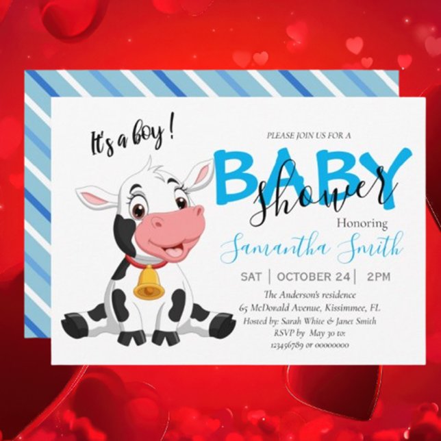 Anuncio ¡Santo Cielo! Es un Niño (Get ready to moo-ve over for some exciting news! We’re throwing a boho baby shower  )