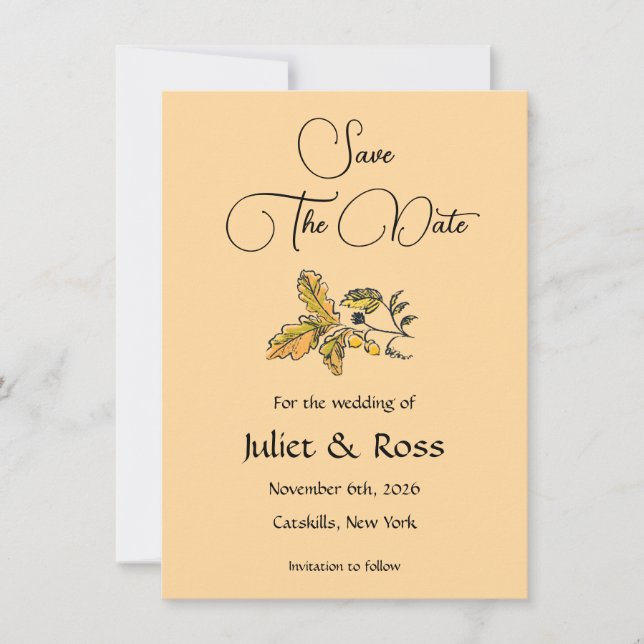 Anuncio Save The Date Flat Announcement Card (Anverso)